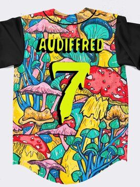 Jessica Audiffred Trippy Rave Baseball Jersey